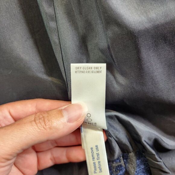 Lucky Brand Blazer Womens S Blue Floral Embroidered Goth Witch Vampire Regal VTG - Picture 12 of 16